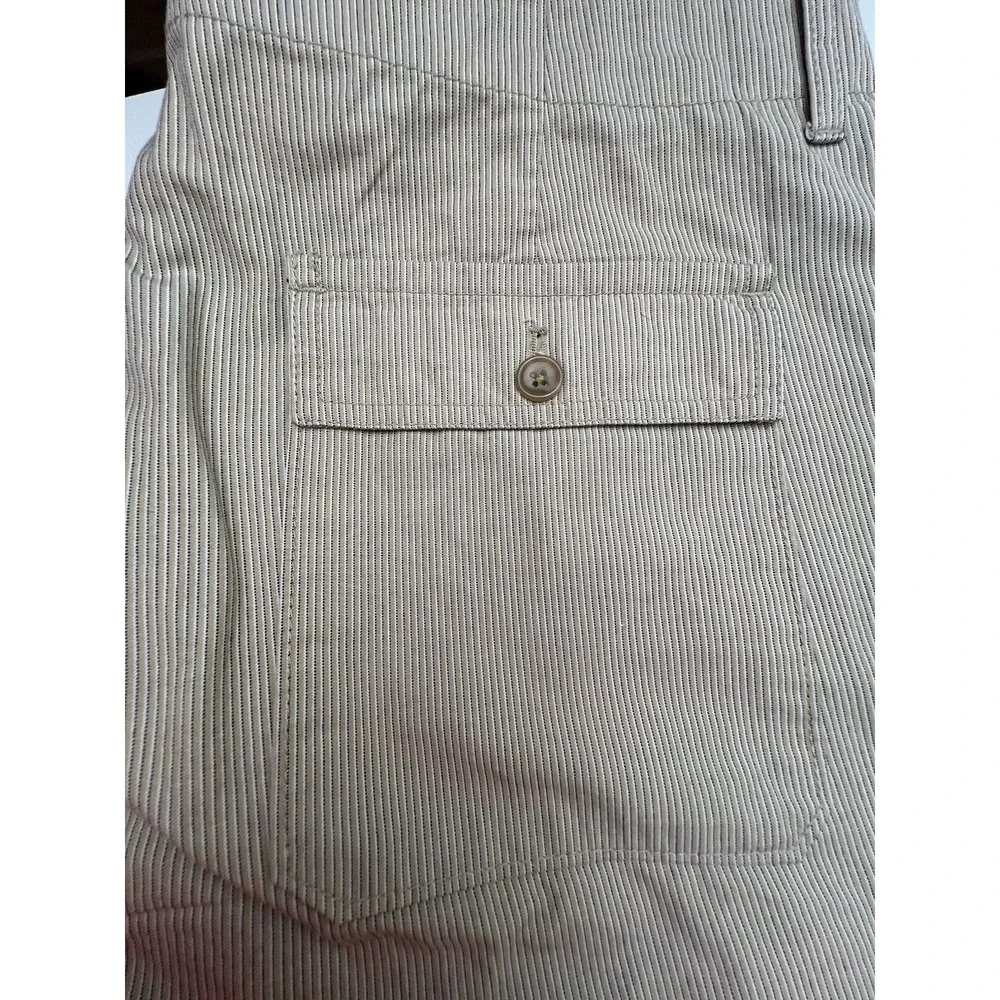 Banana Republic 100% Cotton Beige Pinstriped 100% Cotton Pants Size 34/30